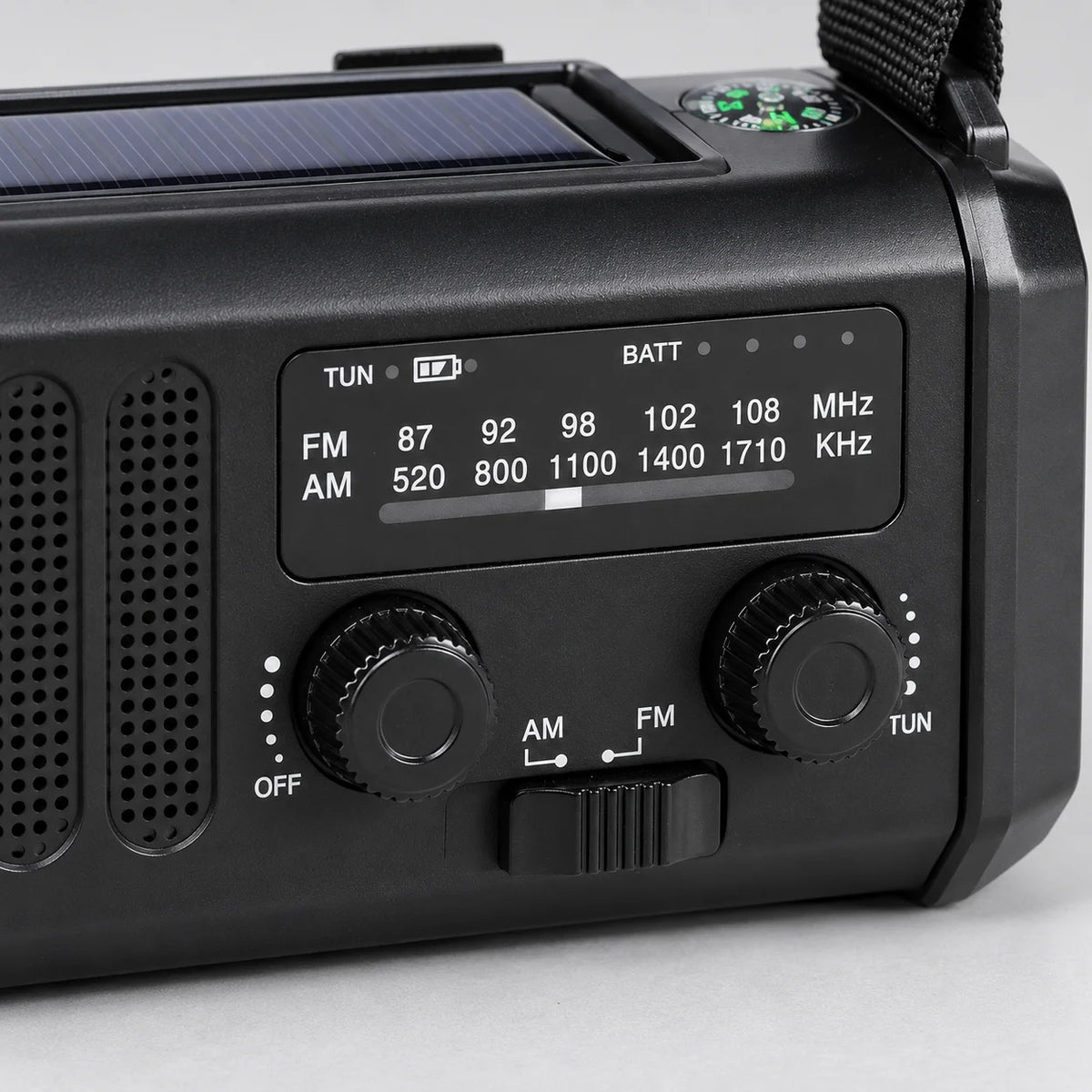 Nödradio 10 000 mAh – powerbank, ficklampa & vevgenerator